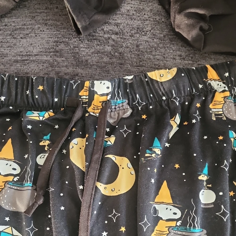 Munki Munki Black Peanuts Pajama Set